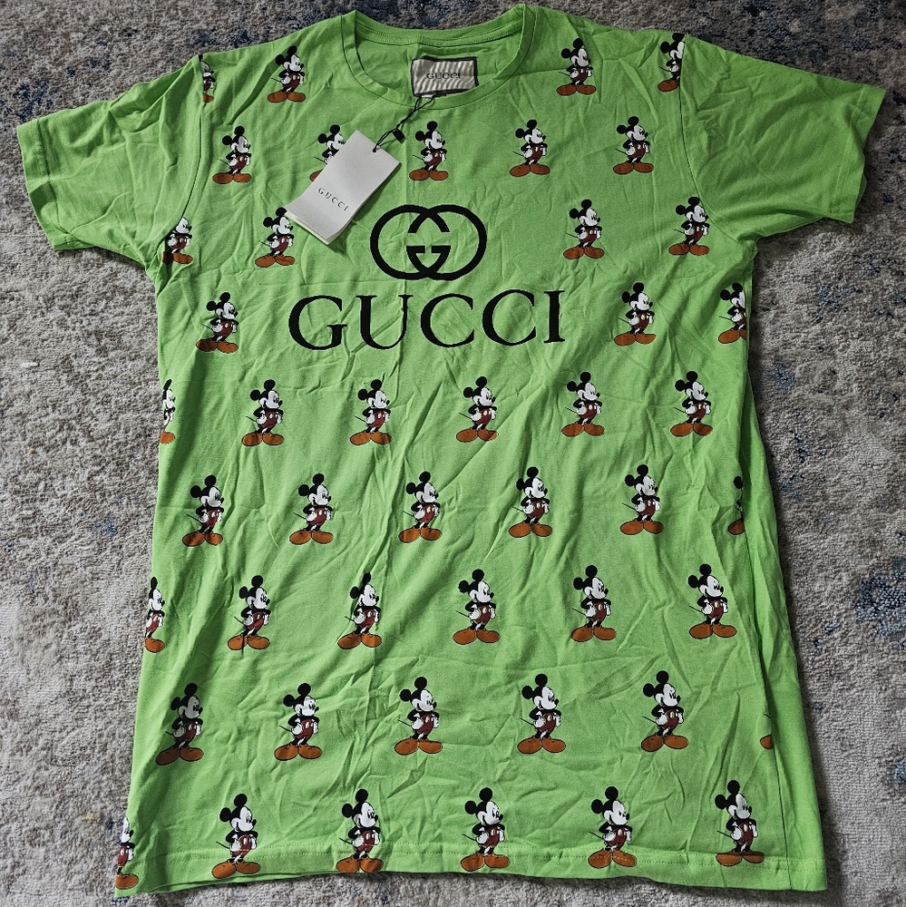 Rare Gucci Micky Mouse T Shirt Size US Large Slim Made in Italy 🇮🇹 NWT $690